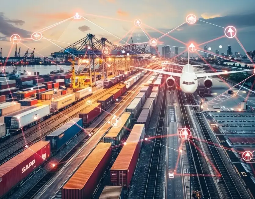 Efficient global logistics network for distribution and transportation for import export operations