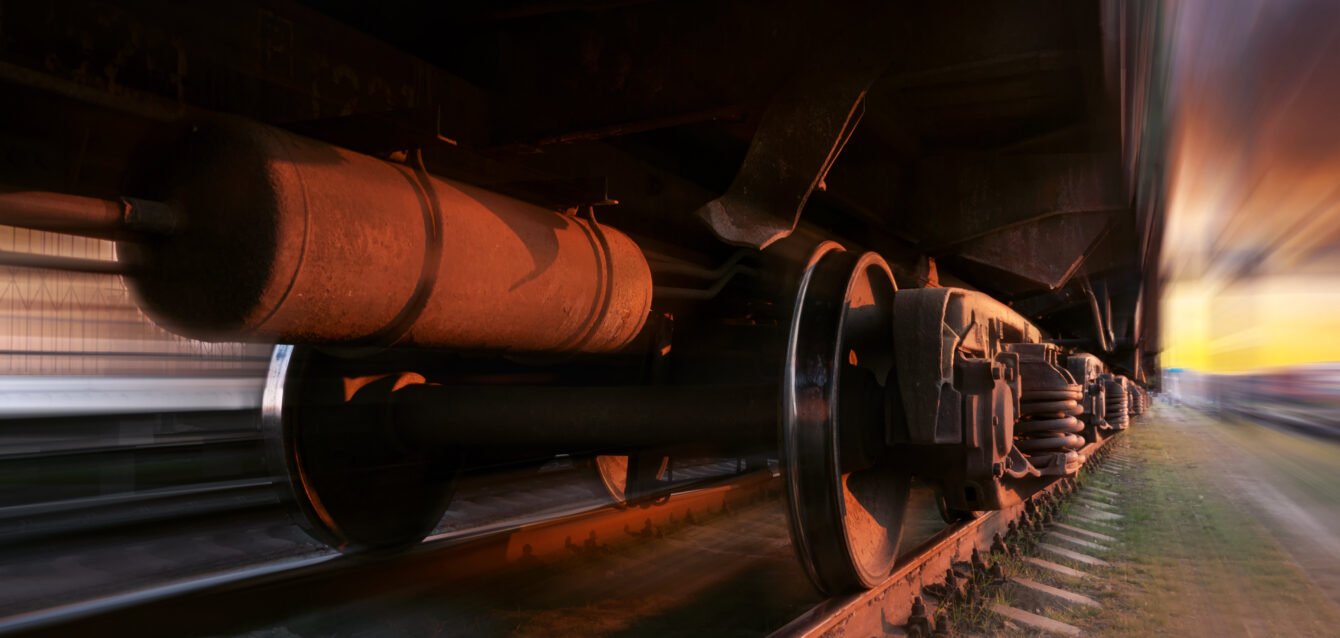 1900s Freight train in motion