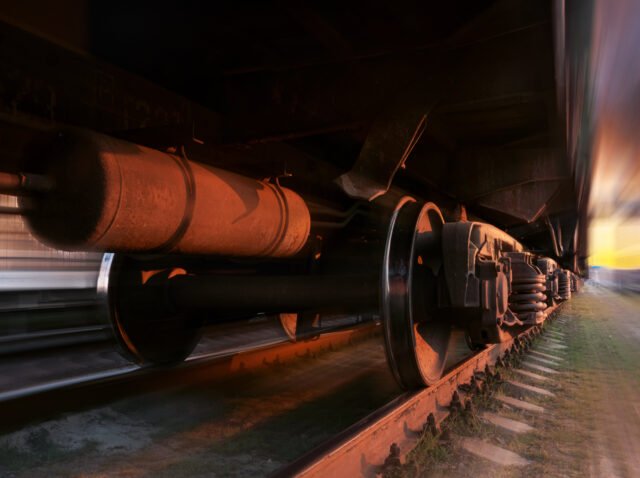 1900s Freight train in motion